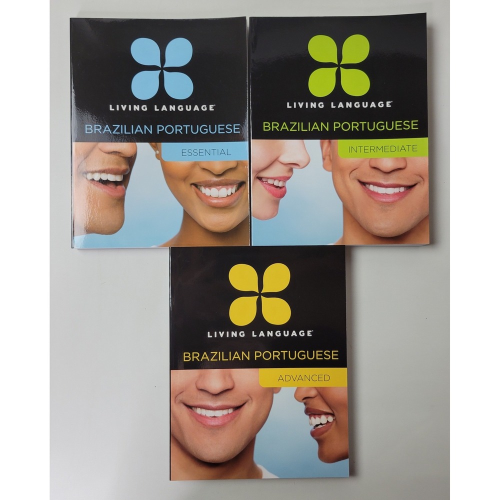 Living Language Brazilian Portuguese Essential Intermediate Advanced Book Set